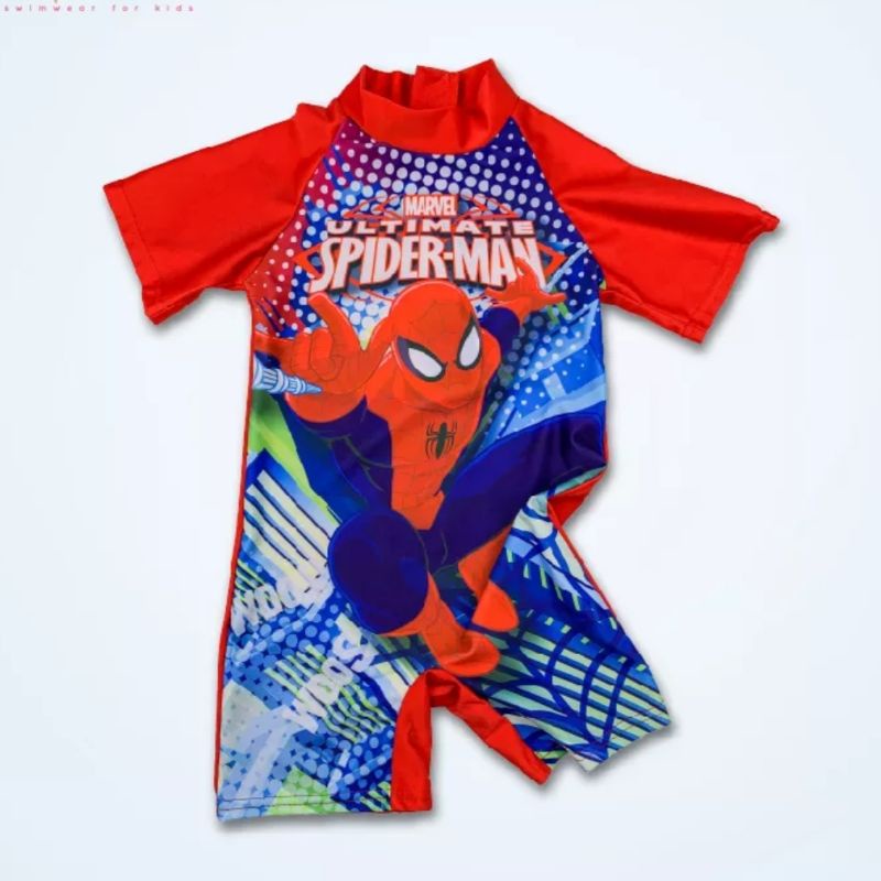 Bộ đồ bơi cho bé trai hình siêu nhân người nhện người sắt ironman thun bơi chuyên dụng loại 1 dày dặn liền thân 1 mảnh