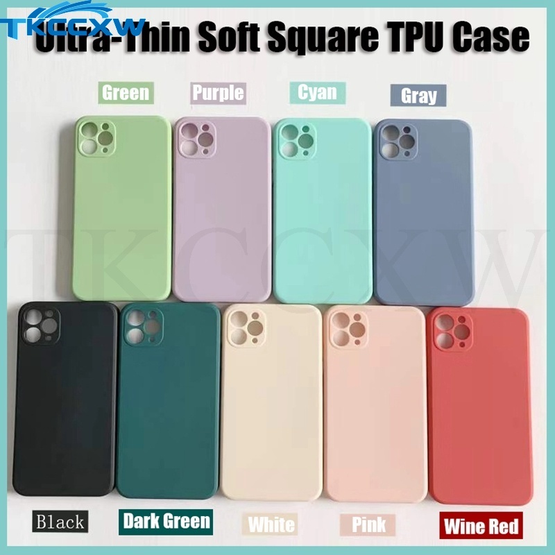Ốp điện thoại Tpu dẻo màu kẹo ngọt đơn giản cho Samsung Galaxy A12 M12 A02 M02 A02S A82 A21S