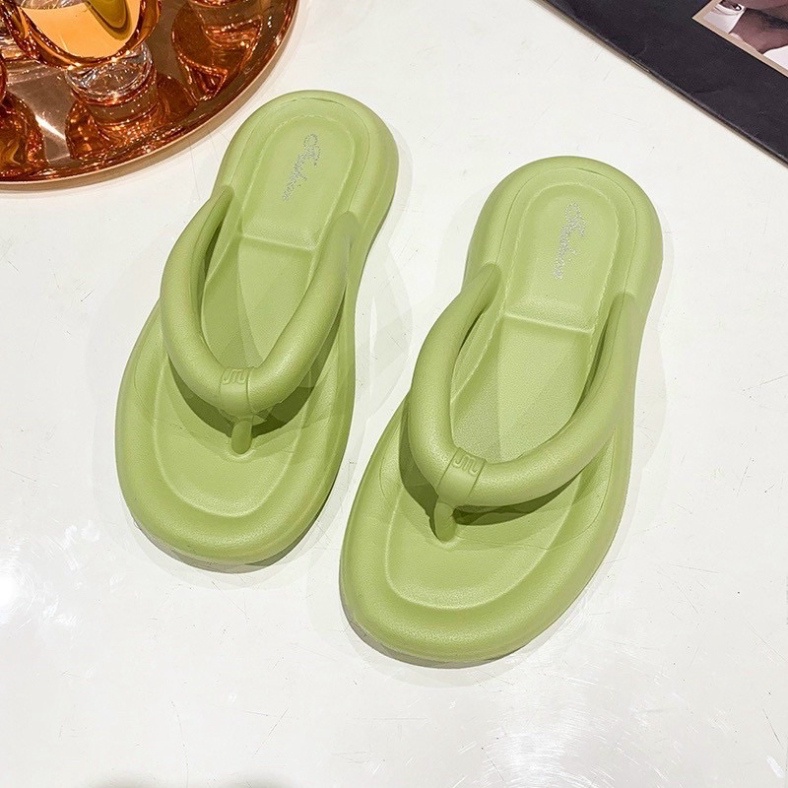 Dép kẹp xỏ ngón nữ quai tròn nhiều màu sắc chất nhựa eva siêu nhẹ đi biển đi mưa không thấm nước - DL167