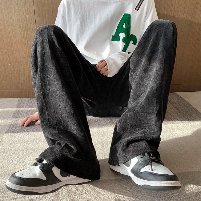 Quần nam thời trang hàn quốc quần ống suông đồng bằng simple quần baggy pants nam