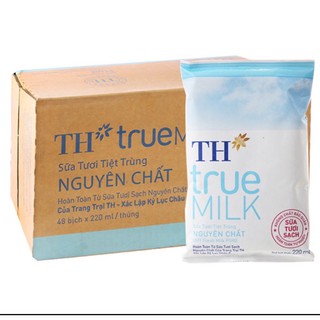 SỮA BỊCH TH TRUE MILK 220ml*24b (Có Đường/ Ít Đường/ Không Đường)