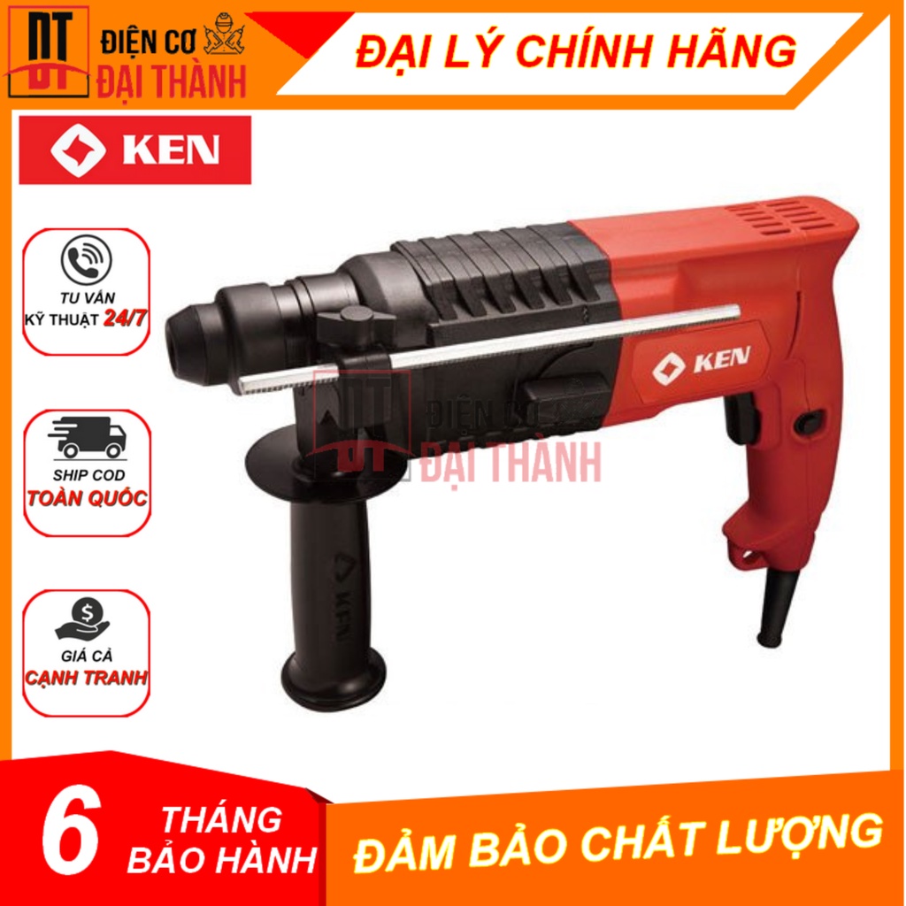 Máy khoan búa KEN 2526GER - Công suất 810W, trọng lượng 2.7kg, đầu kẹp SDS