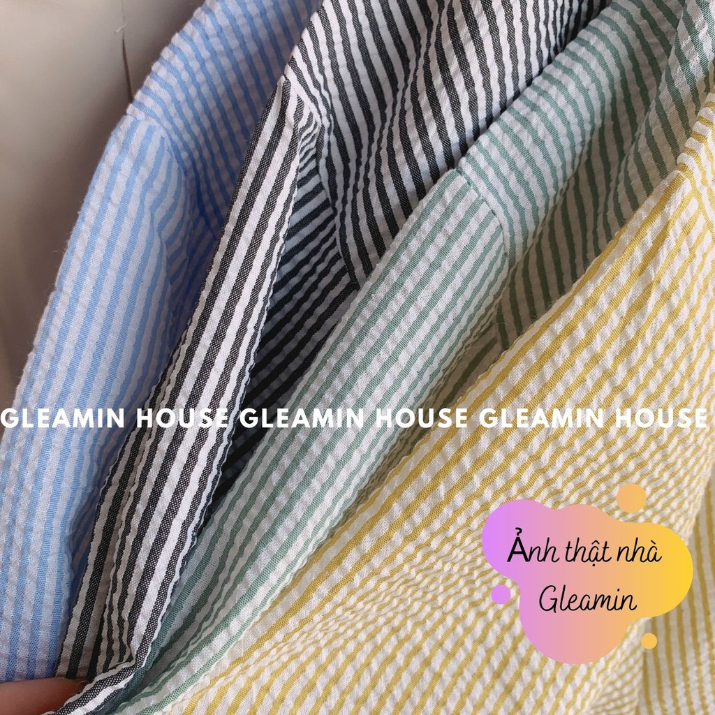 ( Video/ảnh thật ) Áo sơ mi nữ KẺ SỌC cộc tay cổ đức - Áo sơ mi nữ kẻ ngắn tay, đủ 4 màu [HÀNG QUẢNG CHÂU LOẠI 1] | BigBuy360 - bigbuy360.vn