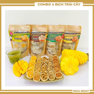 COMBO 4 bịch kẹo trái cây cuộn Senfarm các vị 250g/bịch
