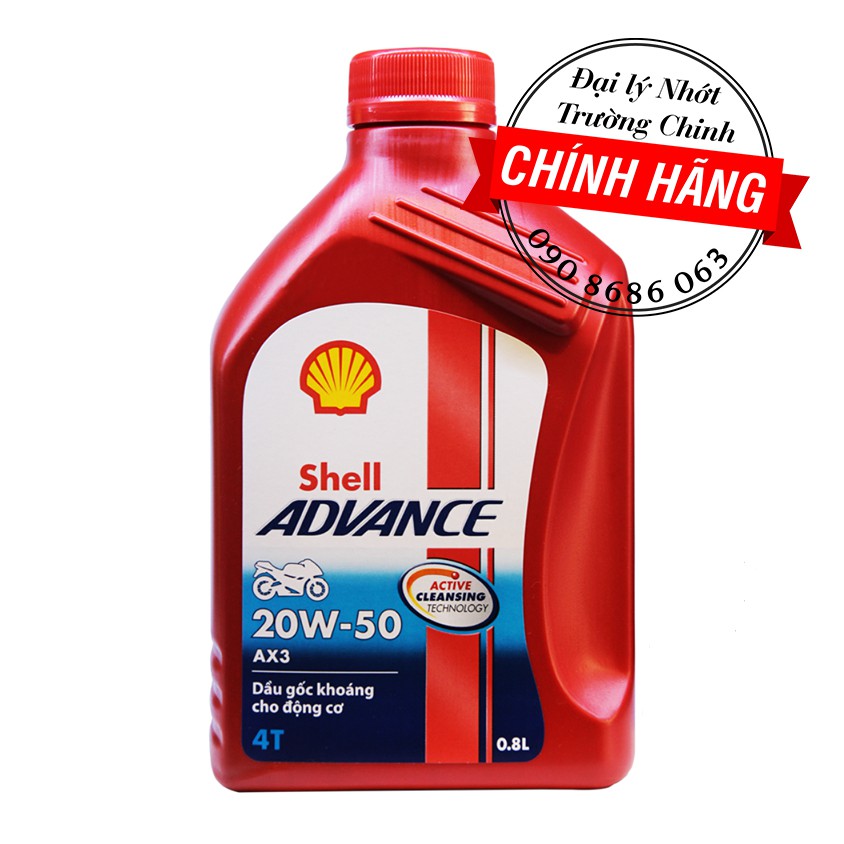 NHỚT SHELL ADVANCE AX3 20W50 DÀNH CHO XE SỐ