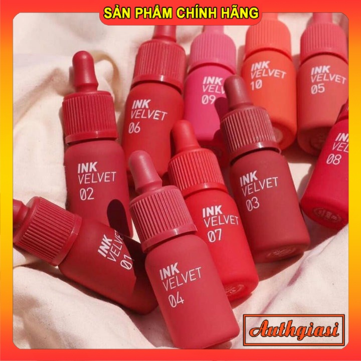 Velvet Son kem SIÊU lì Peripera The INK không khô môi màu siêu đẹp