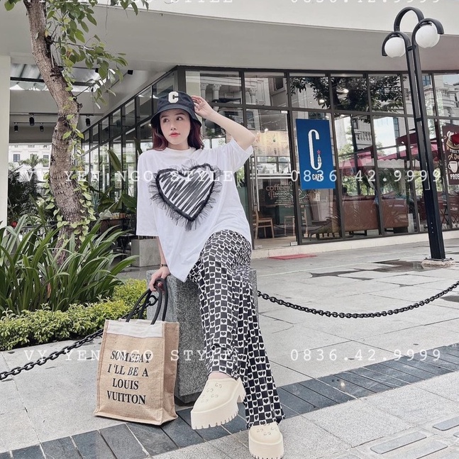 Đồ bộ nữ quần dài tay ngắn mặc ở nhà đi chơi dễ thương cute