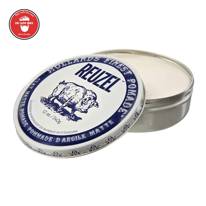 Sáp vuốt tóc Reuzel Clay Matte Pomade - trắng