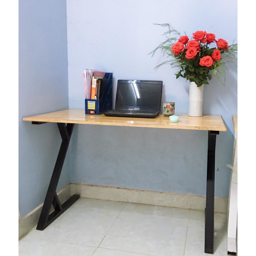 Bàn làm việc HIỆN ĐẠI U, K, X, Z KÍCH THƯỚC 60X120X75CM MẶT GỖ CAO SU | BigBuy360 - bigbuy360.vn
