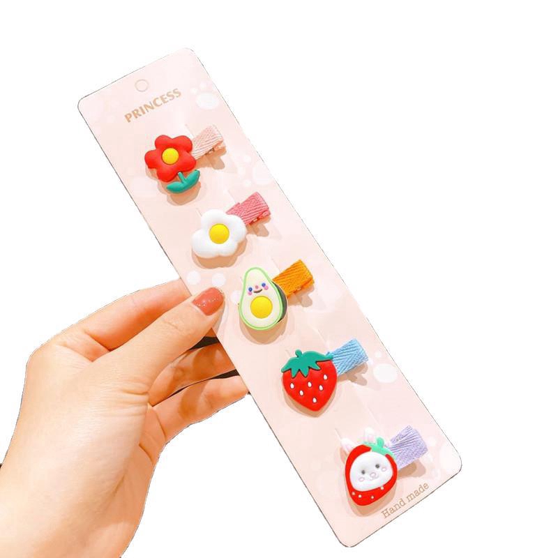 Set 5 kẹp tóc nhiều kiểu trang trí xinh xắn dành cho bé