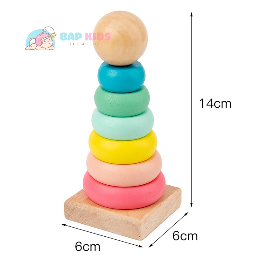 Combo đồ chơi gỗ montessori BAPKIDS bộ 8 món đồ chơi phát triển kỹ năng cơ bản cho bé