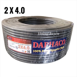 Dây điện đôi 2x4.0 vỏ bọc xám daphaco (giá 1m)