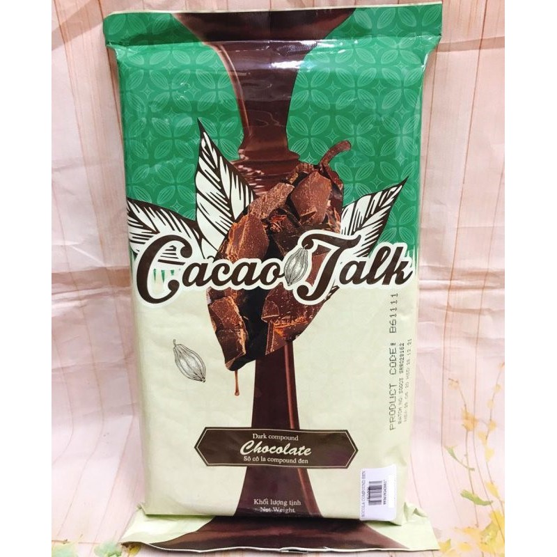 Sô Cô La Compound Đen Dạng Khối Cacao Talk 1kg