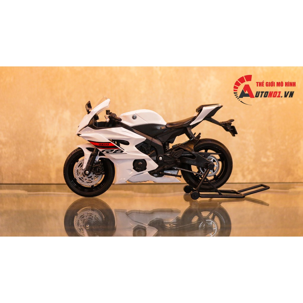 MÔ HÌNH XE YAMAHA YZF R6 2020 WHITE 1:12 WELLY 7495