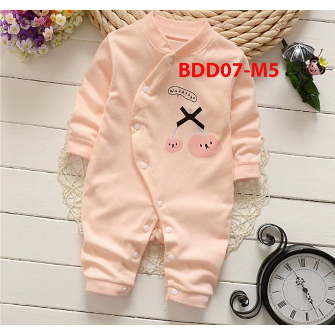 Body dài tay dễ thương Cotton cho bé trai bé gái BDD07