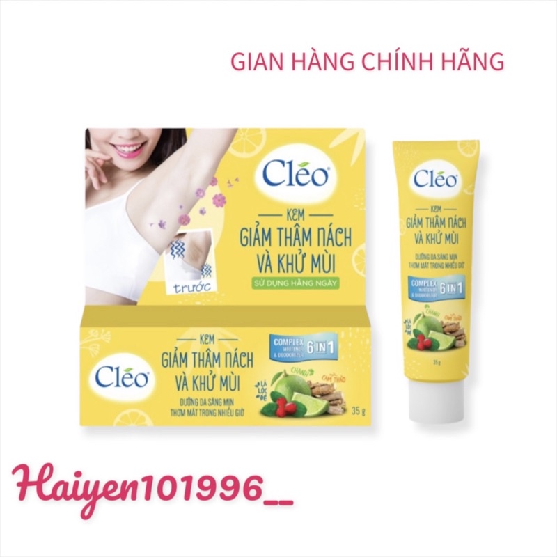 Kem Giảm Thâm Nách Và Khử Mùi Cleo 35g dưỡng da sáng mịn