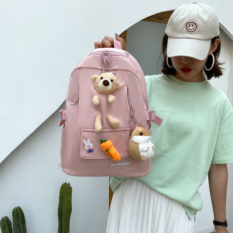 Balo Đi Học Họa Tiết Vui Nhộn Dễ Thương Phong Cách Nhật Bản Cho Nữ