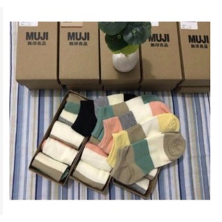 COMBO 5 ĐÔI TẤT NỮ CHÍNH HÃNG CỔ NGẮN MUJI NHẬT