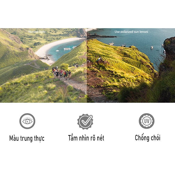 Mắt kính nam thời trang 2021, Kính râm nam Hàn Quốc gọng kim loại phân cực màu nâu, xám, đen_MS38 | BigBuy360 - bigbuy360.vn