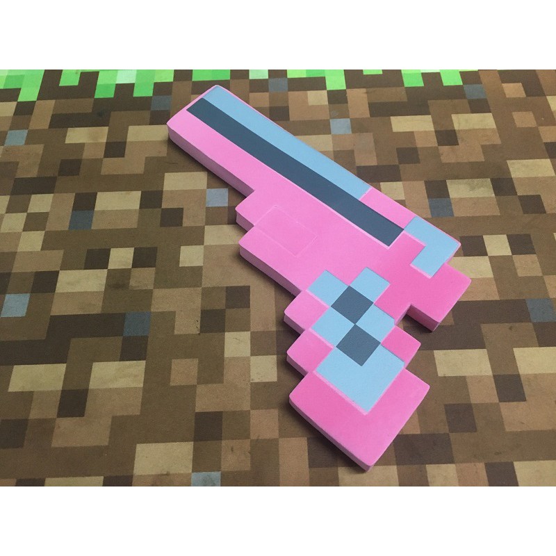 Đồ chơi súng ngắn minecraft hồng