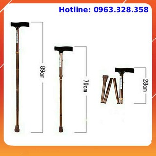 Gậy chống batoong 1 chân Lucass cao cấp gấp gọn cho người già, đế cao su chống trơn