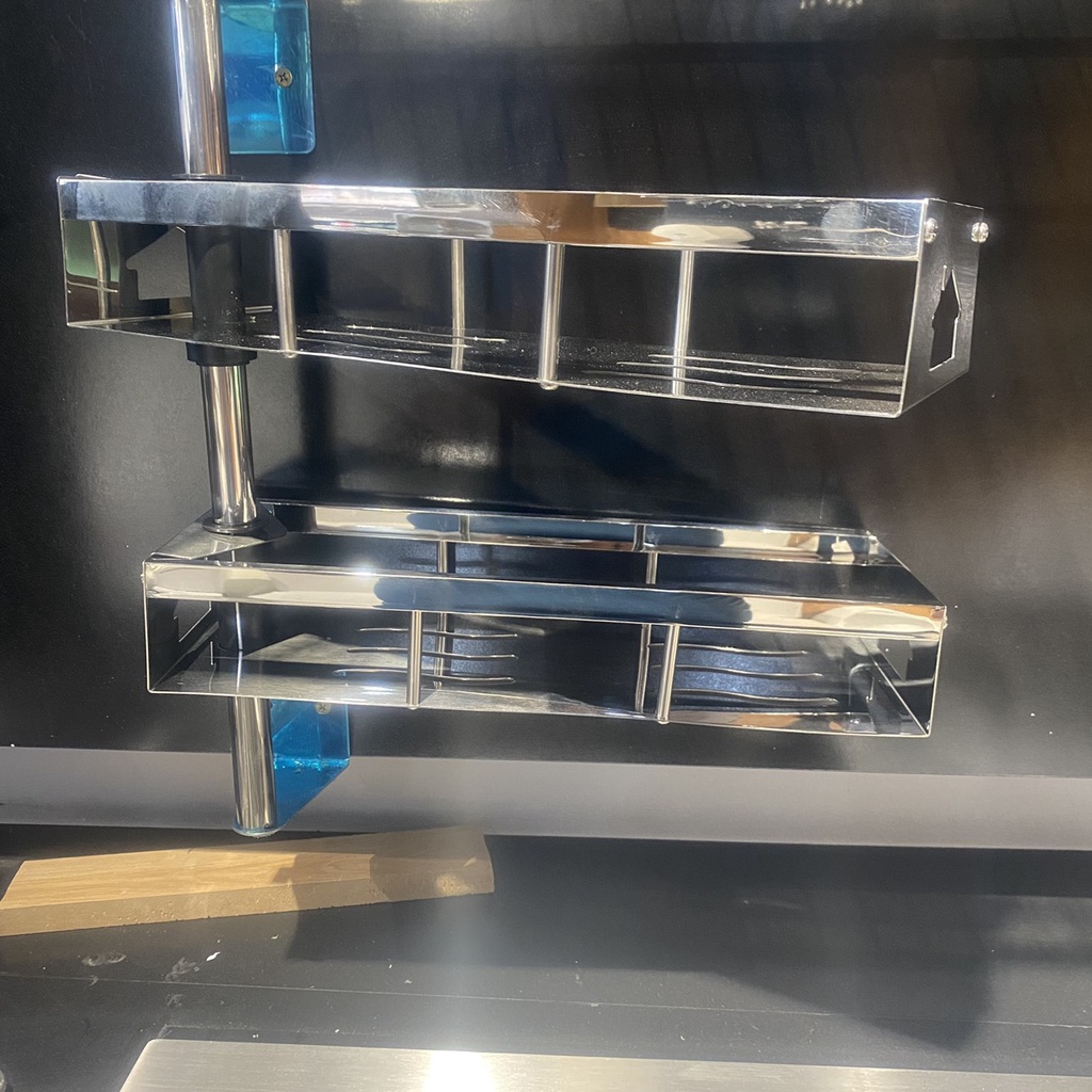 Kệ gia vị 2 tầng và 3 tầng inox Kosko đa năng gắn tường xoay 360 độ, bảo hành 12 tháng
