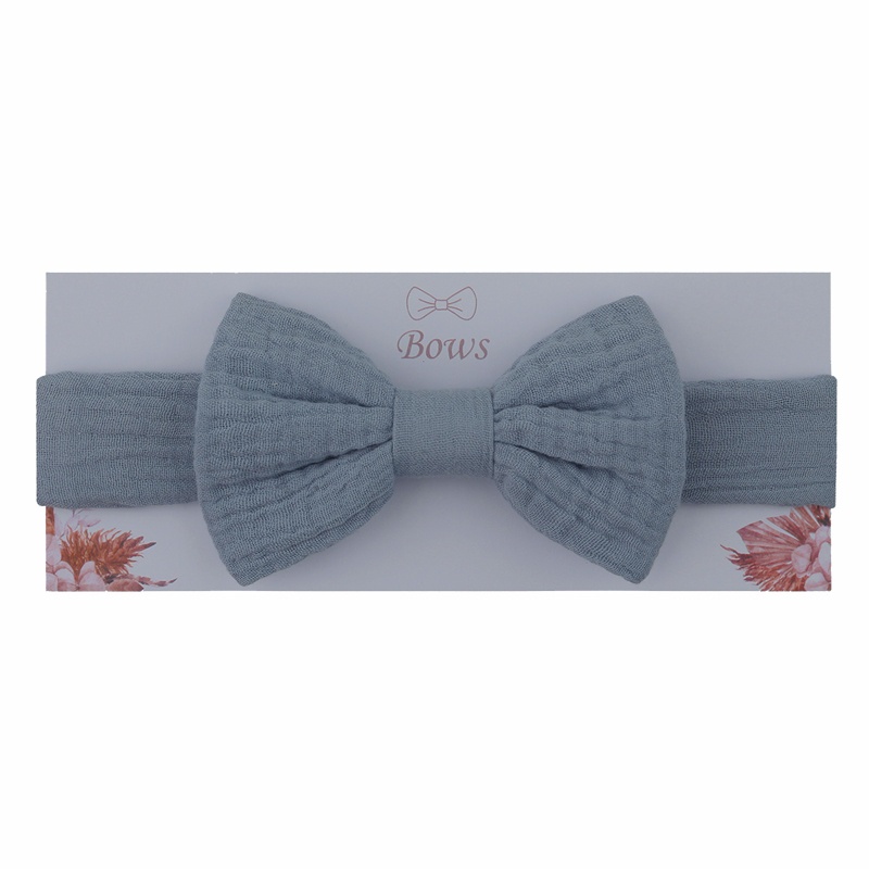 Băng Đô Cotton Mềm Co Giãn Thắt Nơ Dành Cho Bé Gái