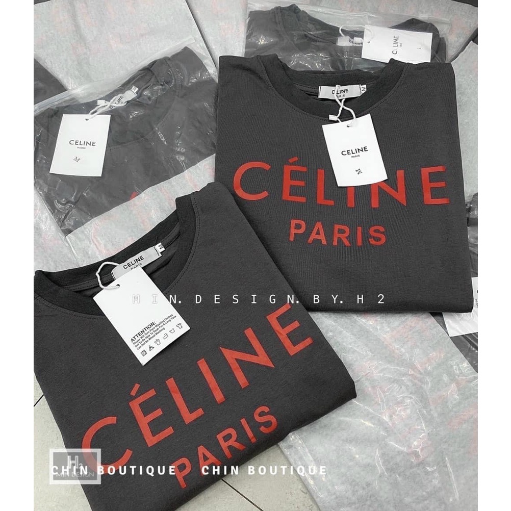 Áo thun nữ phông in chữ CELE paris from dấu quần chất cotton 4 chiều