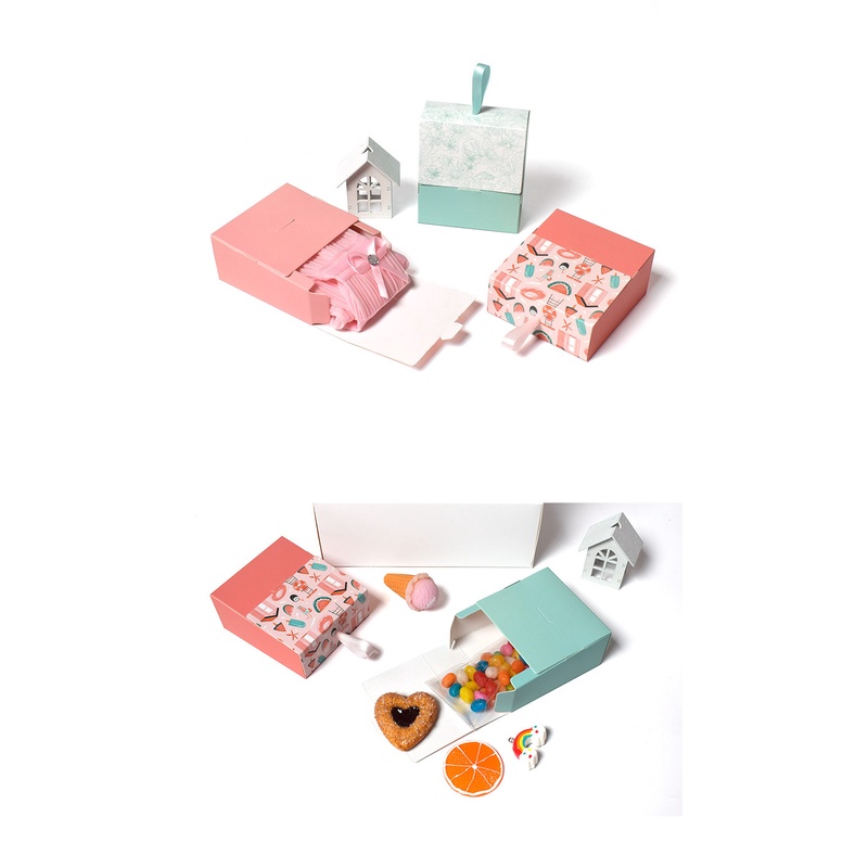 Combo 3 hộp giấy bao bì cute đừng kẹo, bánh, phụ kiện.