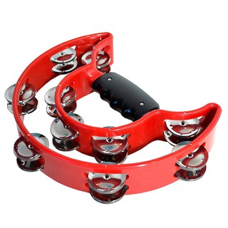 (Sale) Trống Lắc Tay Half Moon Tambourine 19-TBR Màu Đỏ - Hàng có sẵn