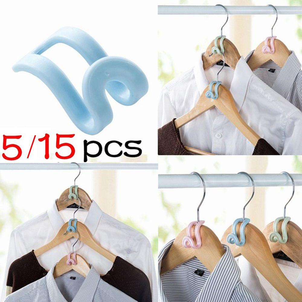 DORAW Set 5 / 15 Móc Treo Quần Áo Mini Dễ Sắp Xếp Gọn Gàng Cho Nhà Ở