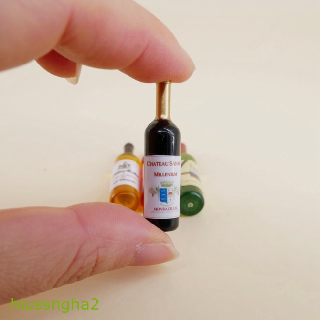 Set 4 Chai Rượu Mini Tỉ Lệ 1: 12 Trang Trí Nhà Búp Bê