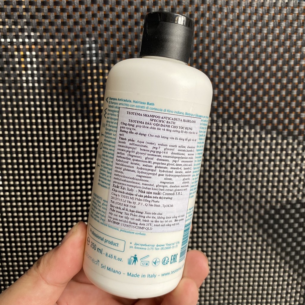 Combo chống rụng tóc Teotema Hairloss Specific Bath 500ml/125ml