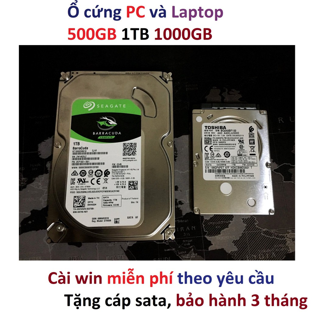 Ổ cứng 500GB 1TB PC máy bàn và laptop HDD 500gb 320gb 250gb 160gb hdd laptop hdd pc 2.5 3.5 inch desktop 120GB