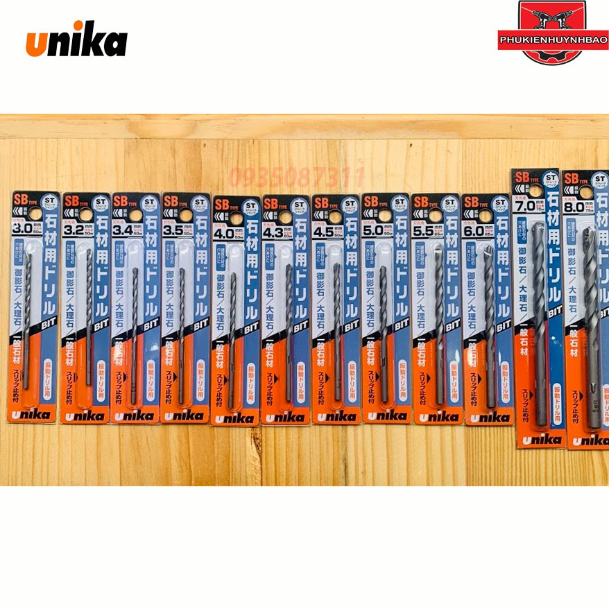 Mũi khoan đá UNIKA NHẬT mã SB chân trụ