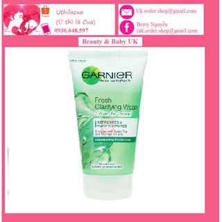 Sữa rửa mặt Garnier fresh clarifying wash bill Anh