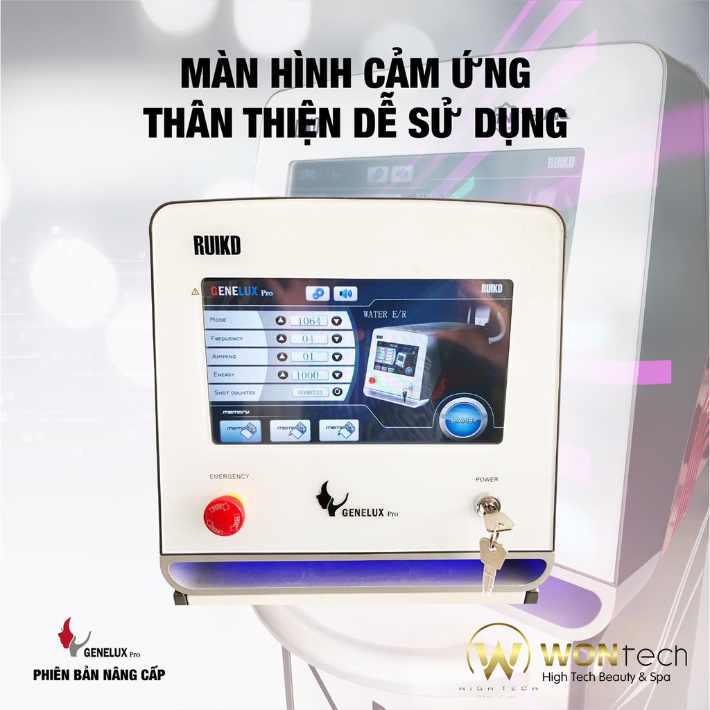 Máy laser hàn quốc RUIKD 2in1 trị nám và xóa xăm loại 1 [ BẢO HÀNH 12 THÁNG]