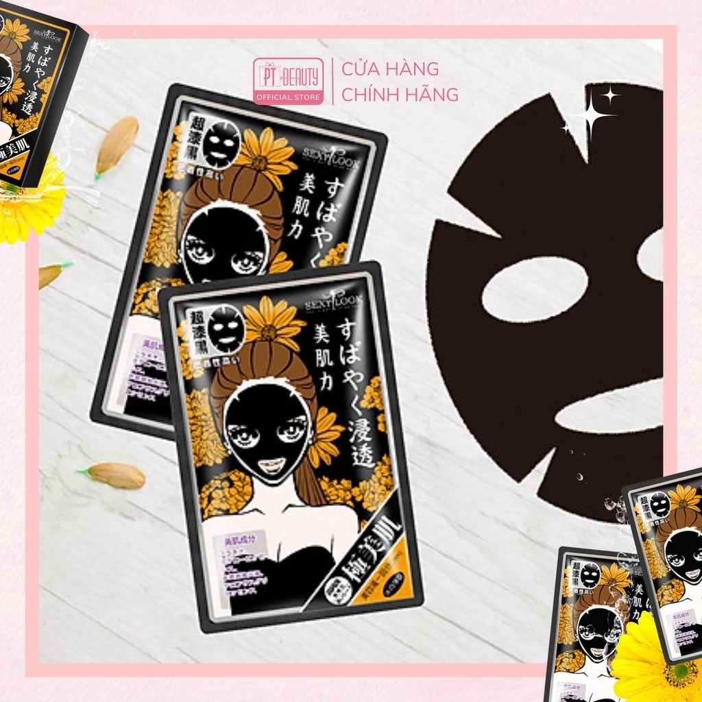 SL06 ☆ Hộp 5 miếng Sexylook Đài Loan - Mặt nạ Hoa Cúc Vàng trắng da, sạch mụn