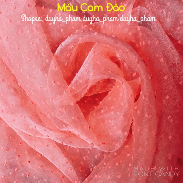 [LOẠI ĐẸP]VẢI VOAN KÍNH ÁNH CHẤM BI CỤC BÔNG NỔI