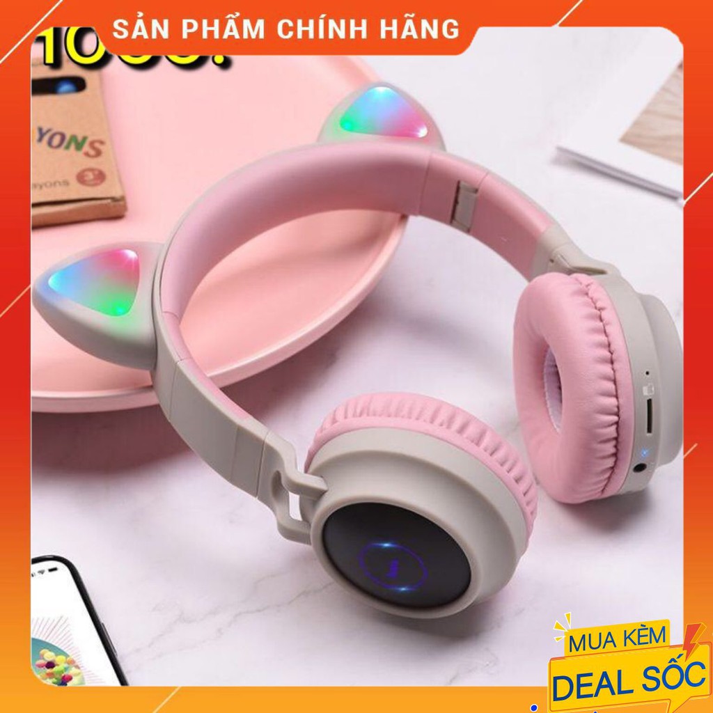 Tai nghe mèo chụp tai gaming bluetooth Hoco W27 Âm thanh sống động, Âm bass Cực Chất dùng cho PC/ laptop/ Điện Thoại