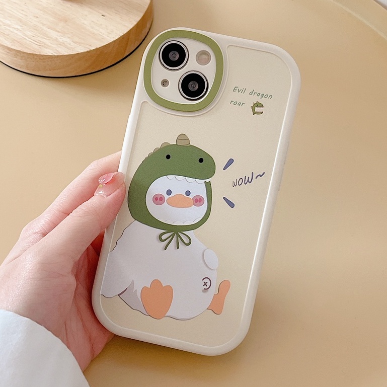 Ốp Điện Thoại Silicone Mềm Chống Sốc In Hình Vịt Hoạt Hình Cho iPhone 7 plus 8 plus X xs max xr 11 pro max 12 pro max 13 pro max
