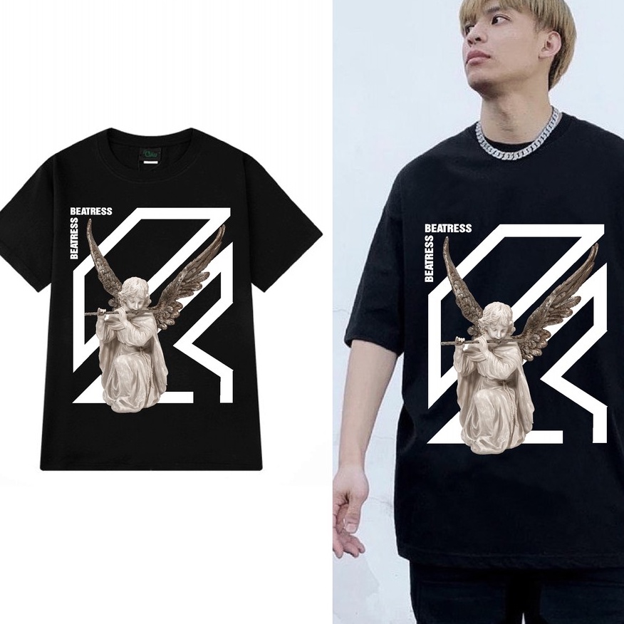 Áo thun tay lỡ G1SHOP Unisex form rộng vải 100% coton co dãn 4 chiều, phong cách Local Brand - Thiên Thần