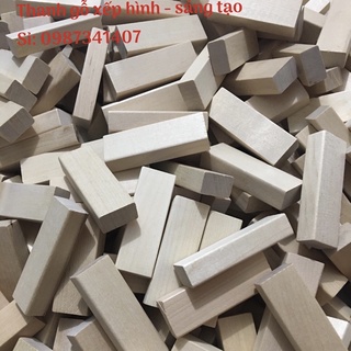 Bộ 50 thanh gỗ đồ chơi xếp hình - rút gỗ - sáng tạo