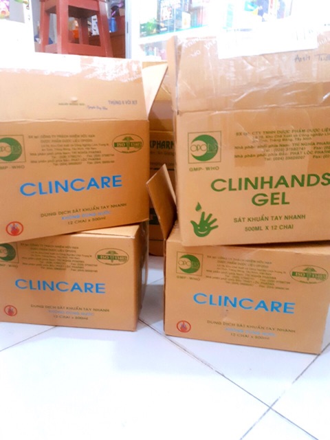 Nước rửa tay khô Clincare 500ml có vòi.