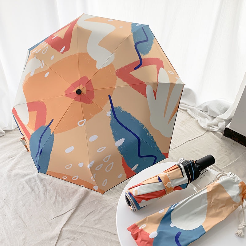 Dù Gấp Gọn Chống Mưa Nắng Thiết Kế Dễ Thương Tiện Dụng Cho Nữ