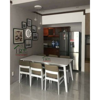 Bộ Bàn ăn 6 ghế Okita màu trắng sang trọng