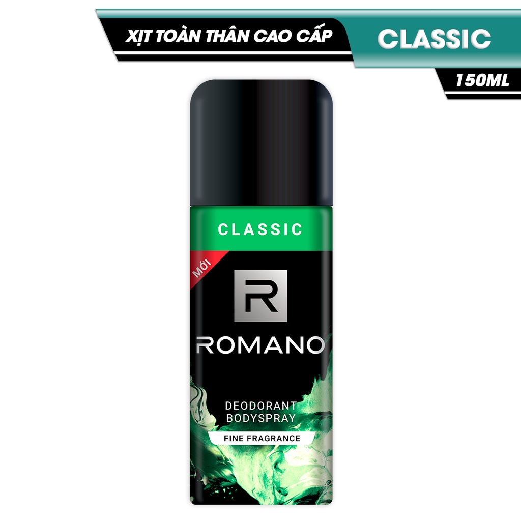 Xịt khử mùi toàn thân Romano hương nước hoa 150ml