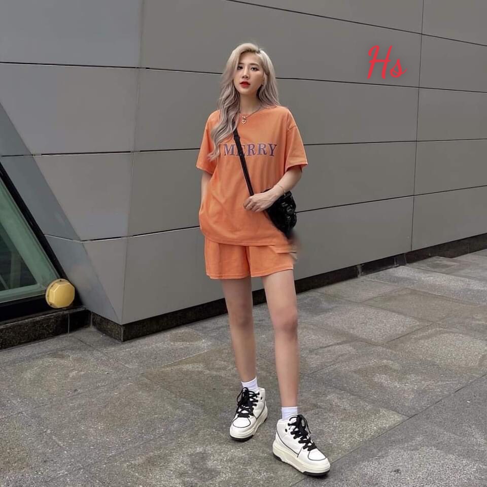 Set bộ đùi in chữ Merry'chất liệu cotton (HS-44H)