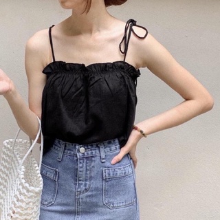 Áo 2 dây đũi viền bèo hàng quảng châu cao cấp