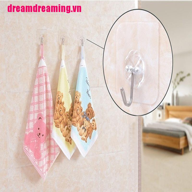 Móc Treo Đồ Dán Tường Bằng Kim Loại Trong Suốt Tiện Dụng